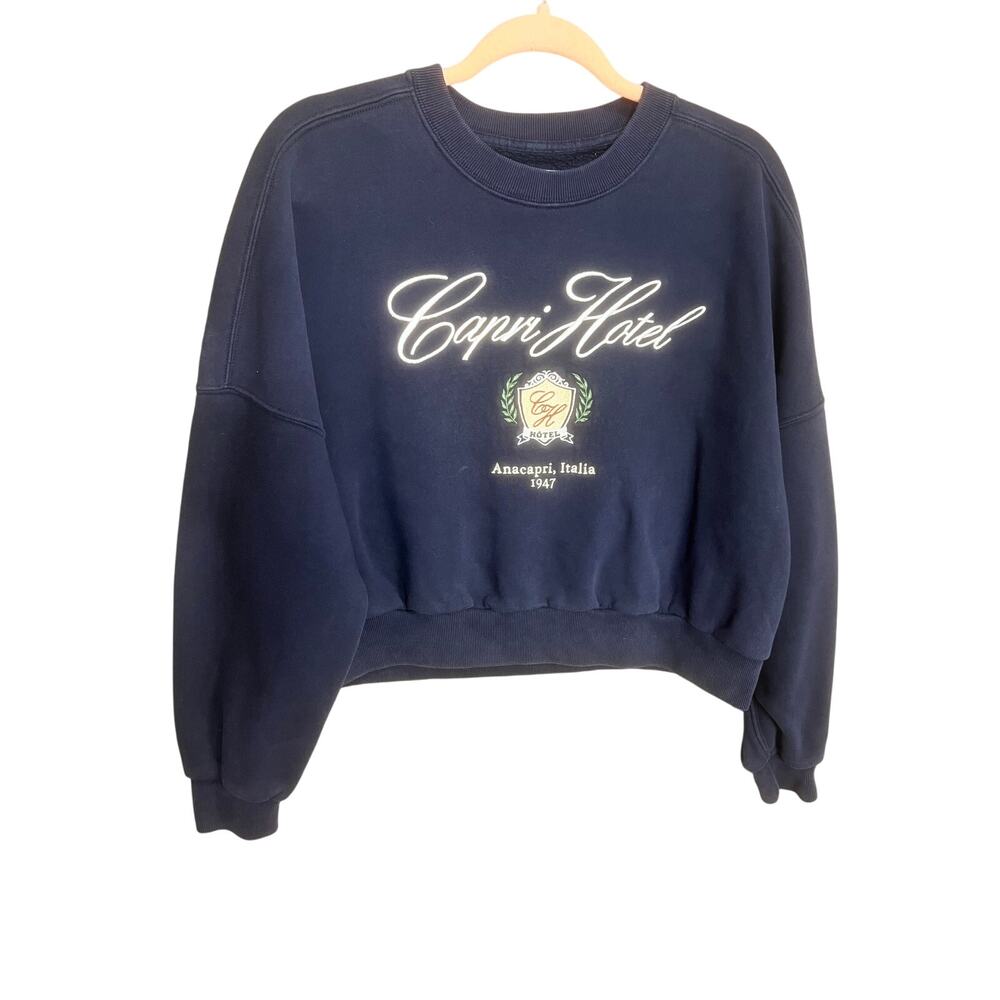 Abercrombie Destination Crewneck Sweatshirt Abercrombie & Fitch Sz L Preppy